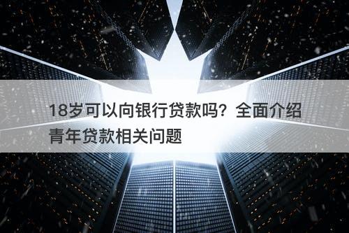 18岁可以向银行贷款吗?全面介绍青年贷款相关问题