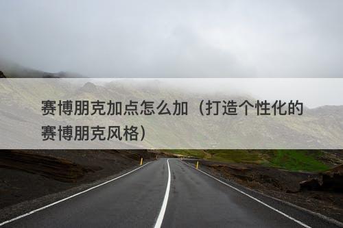 赛博朋克加点怎么加（打造个性化的赛博朋克风格）