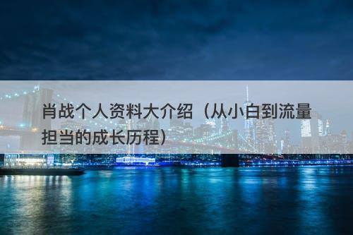 肖战个人资料大介绍（从小白到流量担当的成长历程）