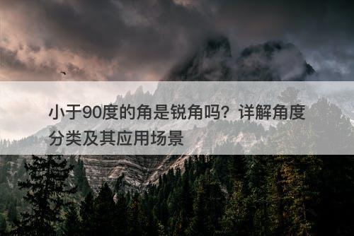 小于90度的角是锐角吗?详解角度分类及其应用场景