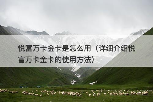 悦富万卡金卡是怎么用(详细介绍悦富万卡金卡的使用方法)