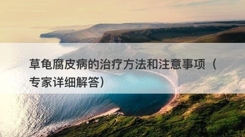 草龟腐皮病的治疗方法和注意事项(专家详细解答)