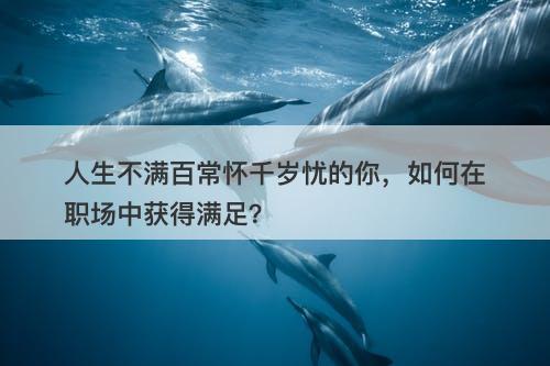 人生不满百常怀千岁忧的你，如何在职场中获得满足？