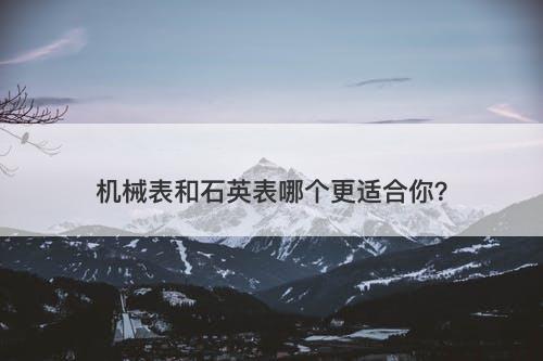 机械表和石英表哪个更适合你?-图1 机械表和石英表哪个更适合你?-图1