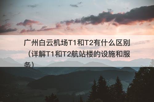 广州白云机场T1和T2有什么区别（详解T1和T2航站楼的设施和服务）-图1