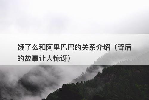 饿了么和阿里巴巴的关系介绍（背后的故事让人惊讶）
