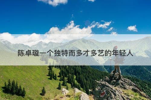 陈卓璇一个独特而多才多艺的年轻人