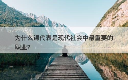 为什么课代表是现代社会中最重要的职业？