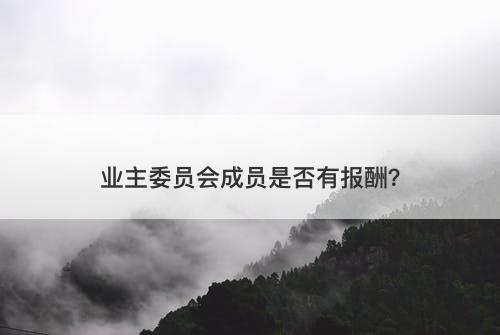 业主委员会成员是否有报酬？