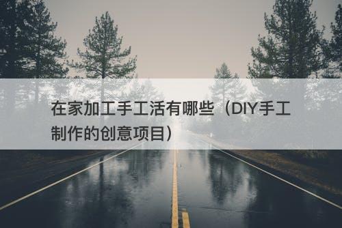 在家加工手工活有哪些（DIY手工制作的创意项目）