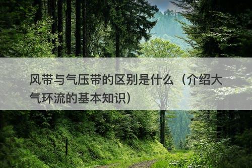 风带与气压带的区别是什么（介绍大气环流的基本知识）