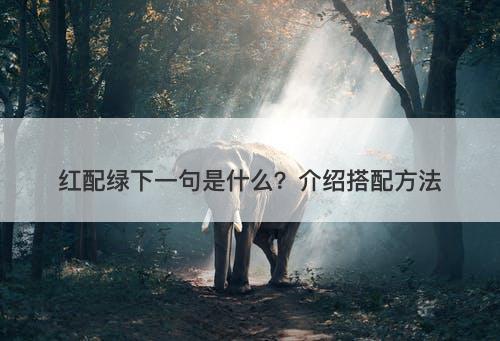 红配绿下一句是什么？介绍搭配方法