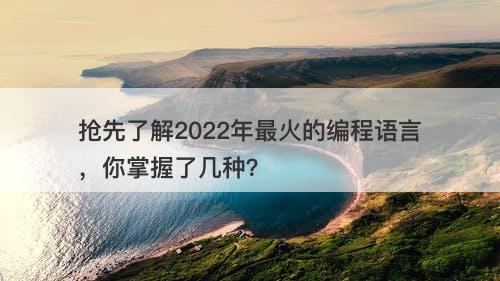 抢先了解2022年最火的编程语言，你掌握了几种？