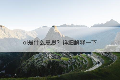 ol是什么意思？详细解释一下