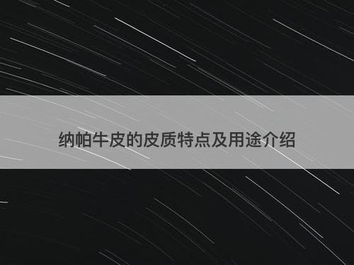 纳帕牛皮的皮质特点及用途介绍