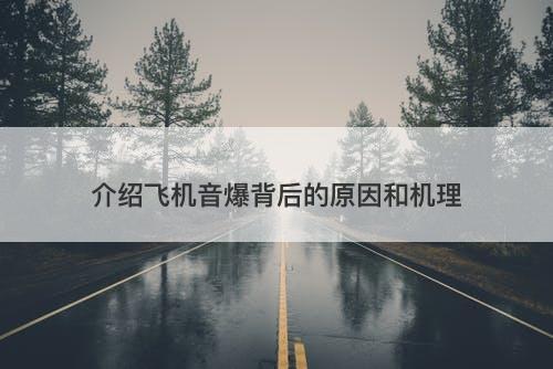 介绍飞机音爆背后的原因和机理-图1