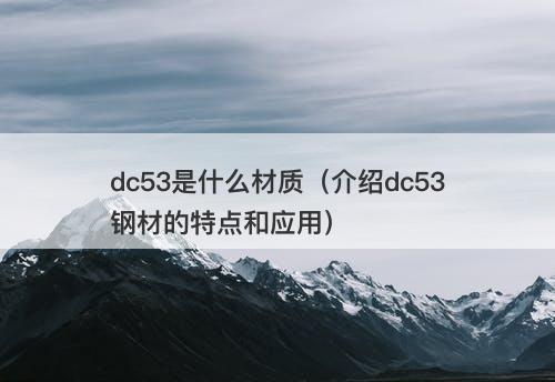 dc53是什么材质（介绍dc53钢材的特点和应用）-图1