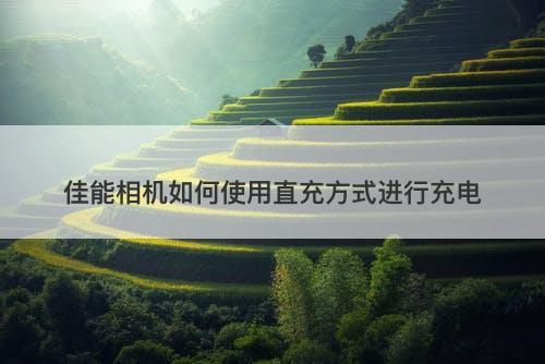 佳能相机如何使用直充方式进行充电-图1