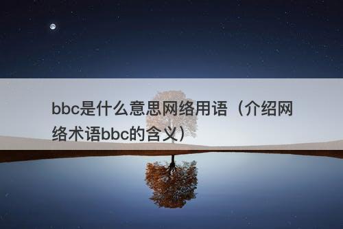 bbc是什么意思网络用语（介绍网络术语bbc的含义）