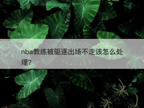 nba教练被驱逐出场不走该怎么处理？