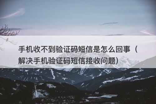 手机收不到验证码短信是怎么回事（解决手机验证码短信接收问题）