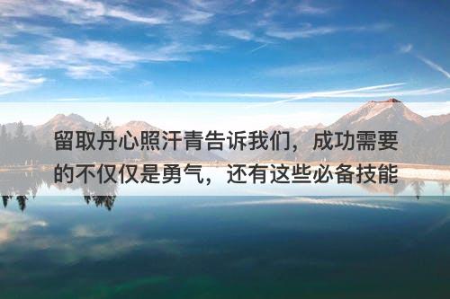 留取丹心照汗青告诉我们，成功需要的不仅仅是勇气，还有这些必备技能