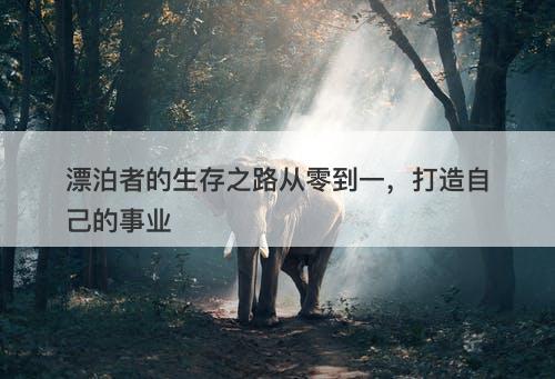 漂泊者的生存之路从零到一，打造自己的事业