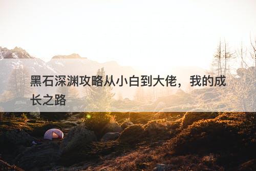 黑石深渊攻略从小白到大佬，我的成长之路