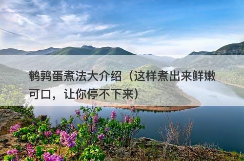 鹌鹑蛋煮法大介绍（这样煮出来鲜嫩可口，让你停不下来）-图1