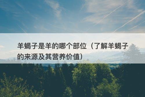 羊蝎子是羊的哪个部位（了解羊蝎子的来源及其营养价值）