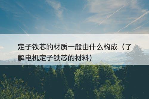 定子铁芯的材质一般由什么构成（了解电机定子铁芯的材料）