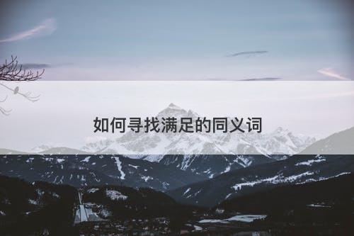 如何寻找满足的同义词