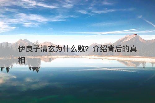 伊良子清玄为什么败？介绍背后的真相