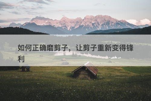 如何正确磨剪子，让剪子重新变得锋利