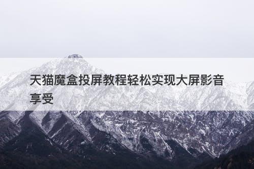天猫魔盒投屏教程轻松实现大屏影音享受-图1