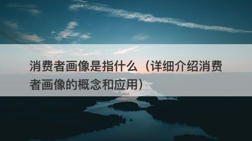 消费者画像是指什么（详细介绍消费者画像的概念和应用）-图1