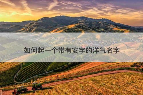 如何起一个带有安字的洋气名字