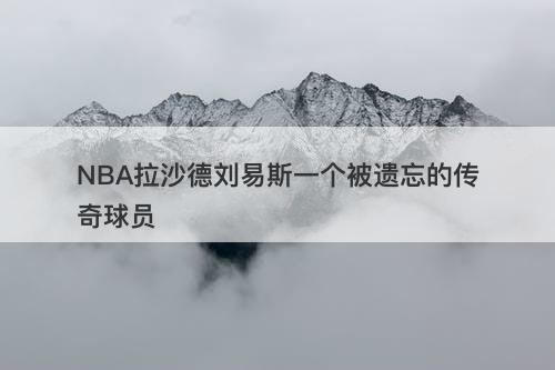 NBA拉沙德刘易斯一个被遗忘的传奇球员