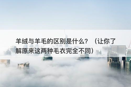 羊绒与羊毛的区别是什么?(让你了解原来这两种毛衣完全不同)