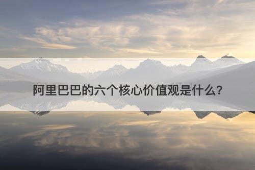 阿里巴巴的六个核心价值观是什么?