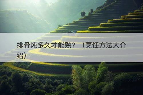 排骨炖多久才能熟?(烹饪方法大介绍)