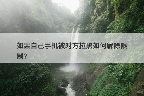 如果自己手机被对方拉黑如何解除限制？-图1