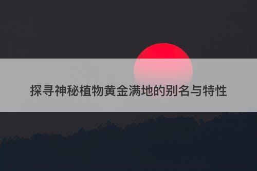 探寻神秘植物黄金满地的别名与特性