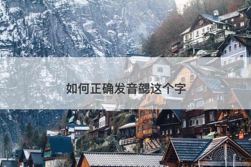 如何正确发音勰这个字