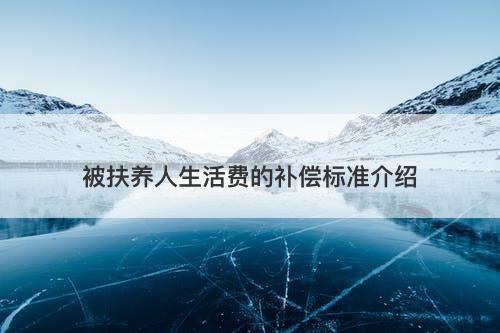 被扶养人生活费的补偿标准介绍