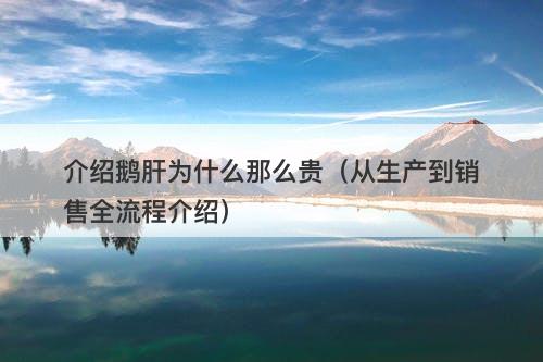 介绍鹅肝为什么那么贵（从生产到销售全流程介绍）