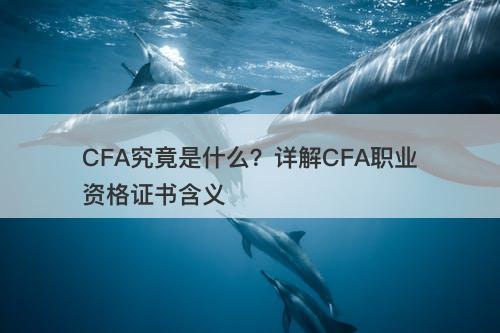 CFA究竟是什么？详解CFA职业资格证书含义