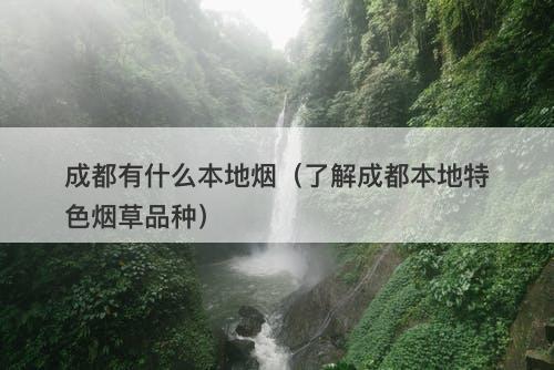 成都有什么本地烟（了解成都本地特色烟草品种）