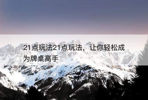 21点玩法21点玩法，让你轻松成为牌桌高手