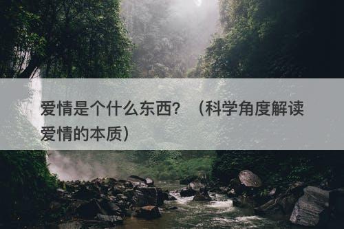 爱情是个什么东西？（科学角度解读爱情的本质）
